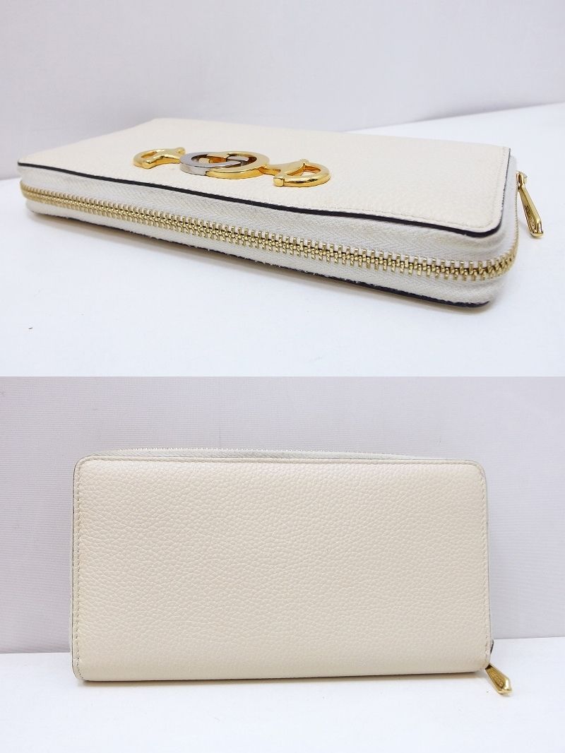 218390】GUCCI グッチ ズゥミ ラウンドファスナー長財布 ホースビット