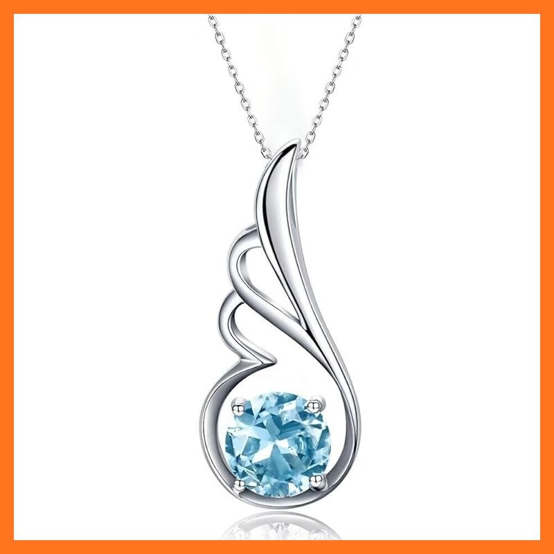 JUDYの秘密 選べる誕生石 天使の羽 ネックレスレディース 素敵 可愛い 925純銀製 豪華セット プレゼント ギフト