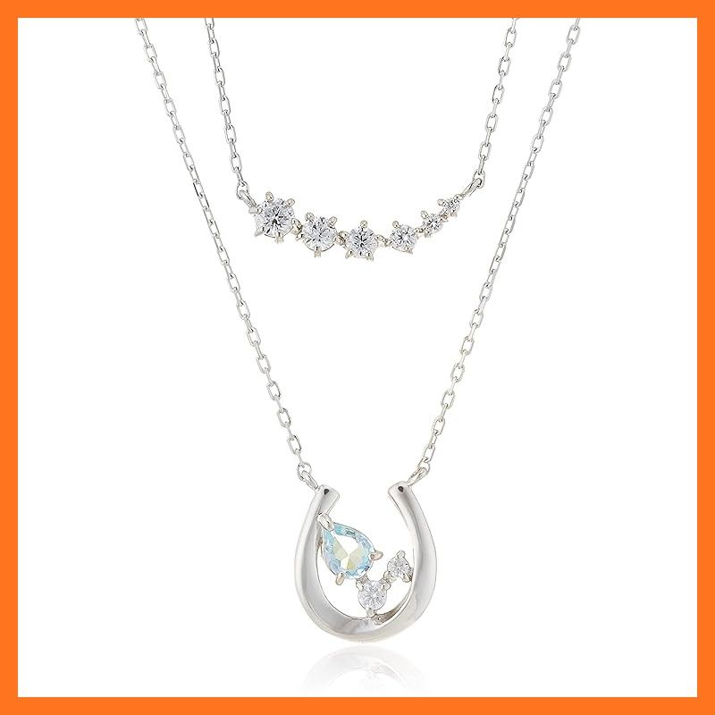 ヨンドシー 誕生石 アクアマリン シルバー ネックレス レディース