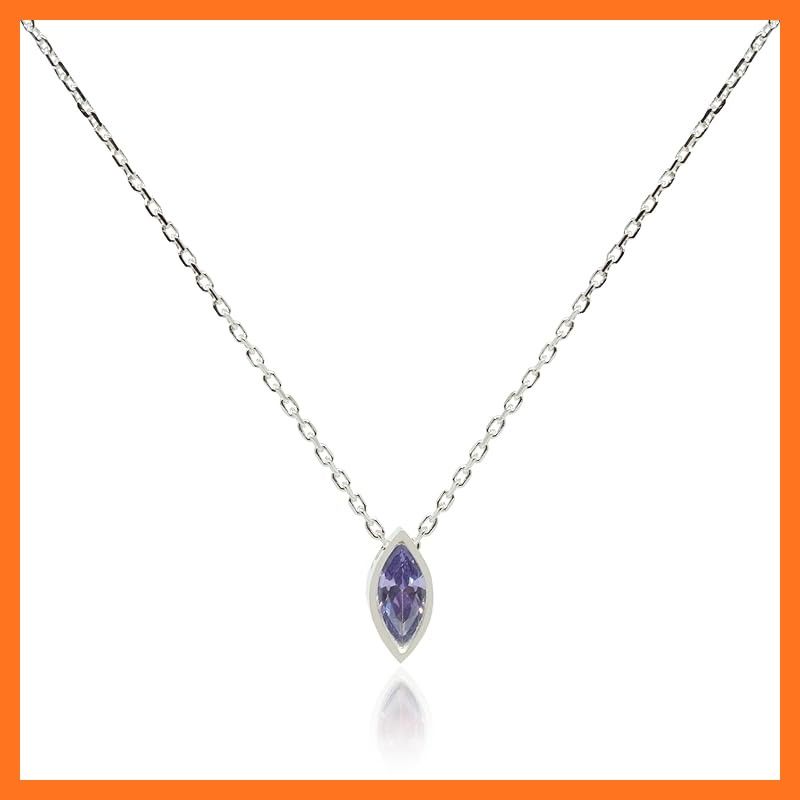 Cloud jewelry クラウドジュエリー アクアマリン マーキス ネックレス シルバー925 誕生石 木製 プレゼント ギフト BOX付 psan 4