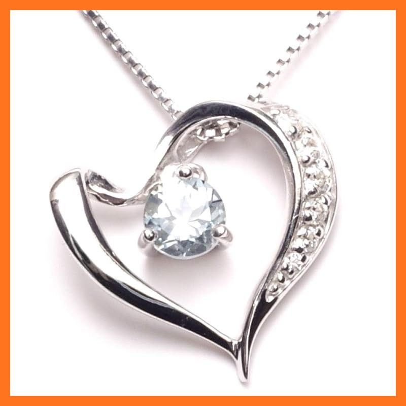 A UN jewelry 鑑別済み アクアマリン レディース ネックレス 誕生石 プレゼント ブランド ニッケルフリー ペンダント 女性