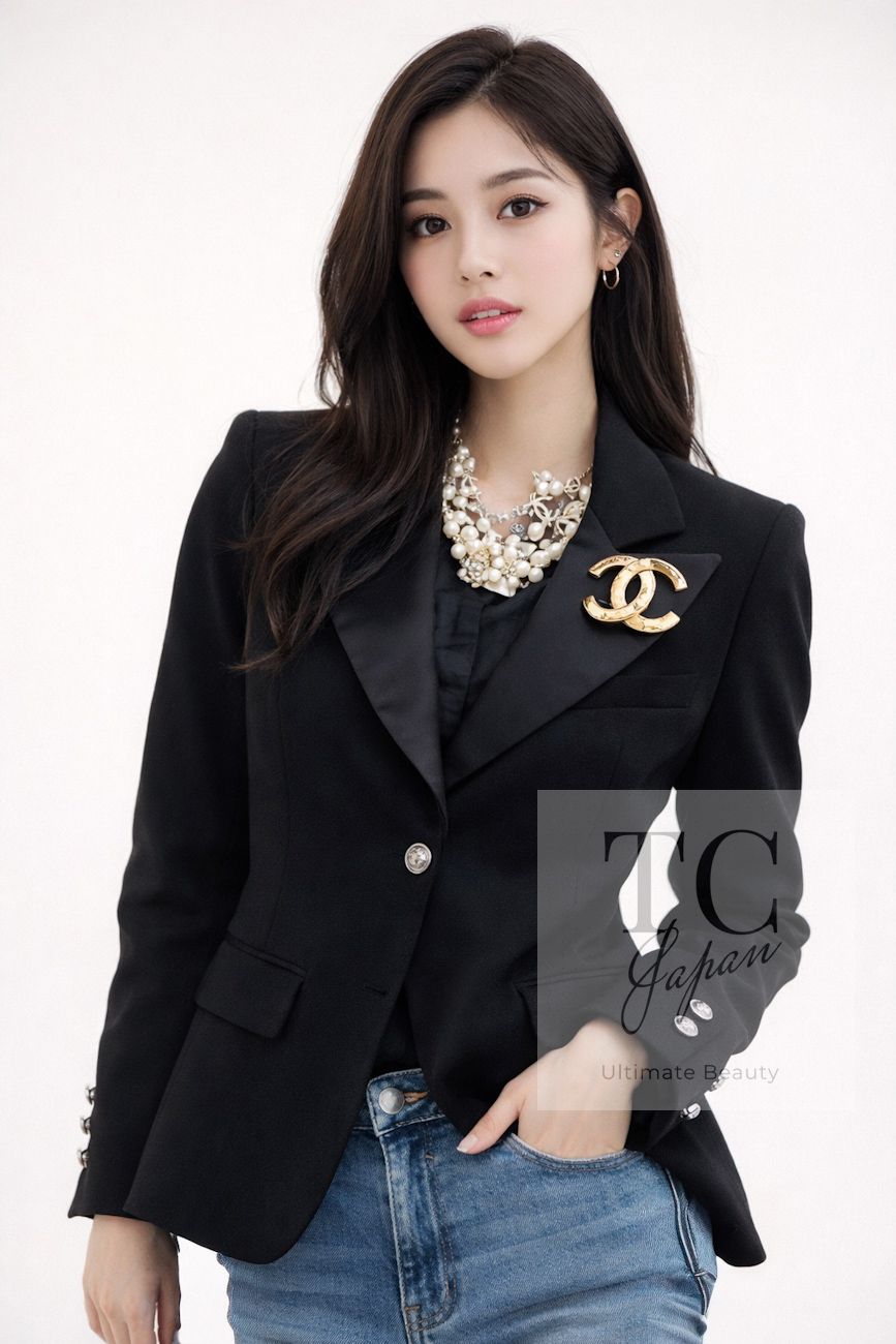 未使用★CHANEL★上質ウール★ライオン★テーラードジャケット シャネル ブレザー ジャケット CHANEL ブラック ウール ライオン