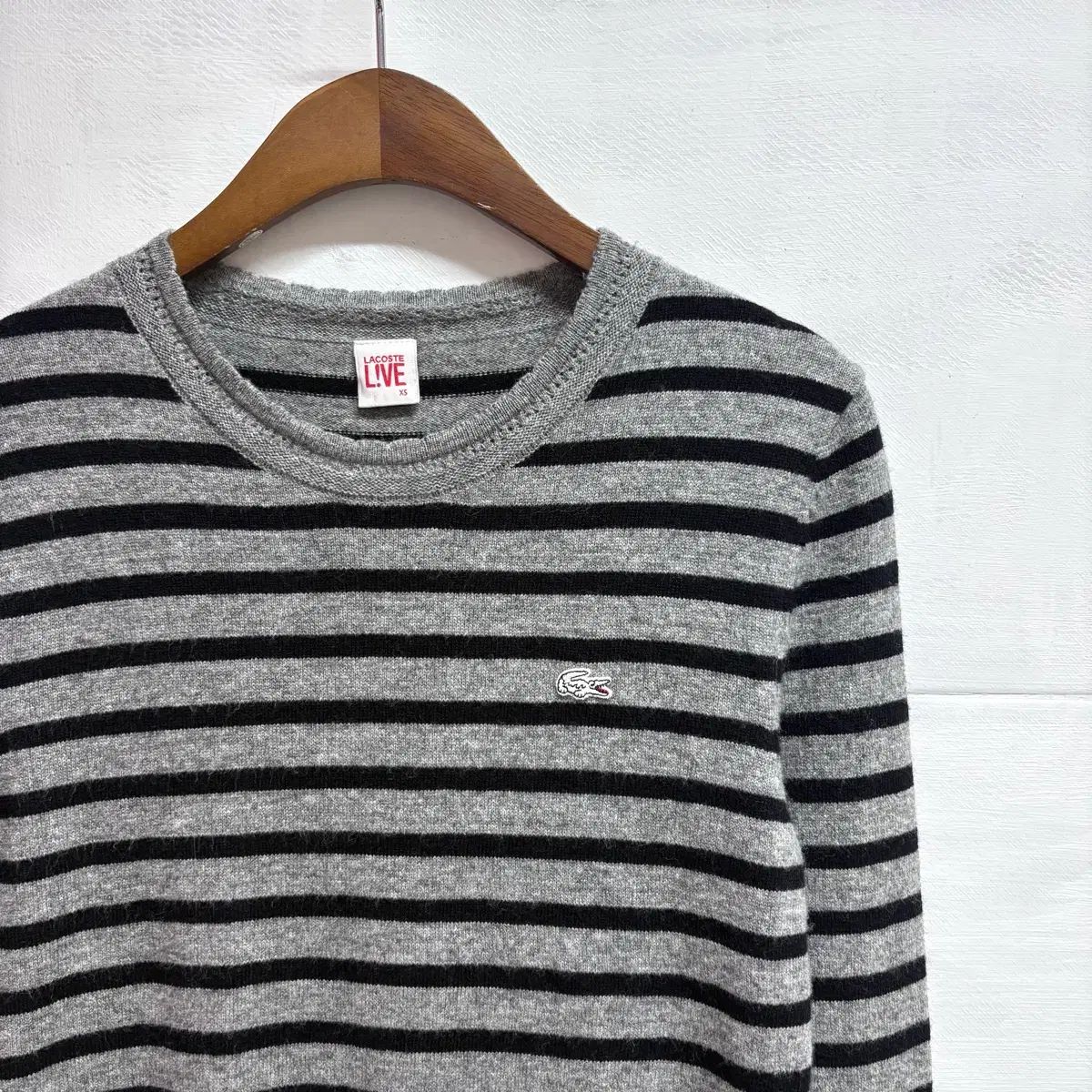 ラコステライブ ストライプ ニット ONE PIECE XS