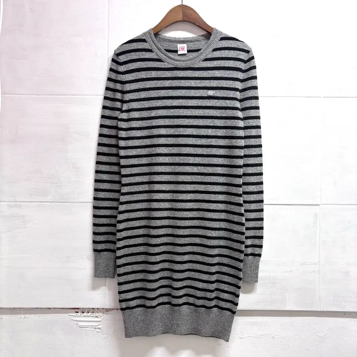 ラコステライブ ストライプ ニット ONE PIECE XS