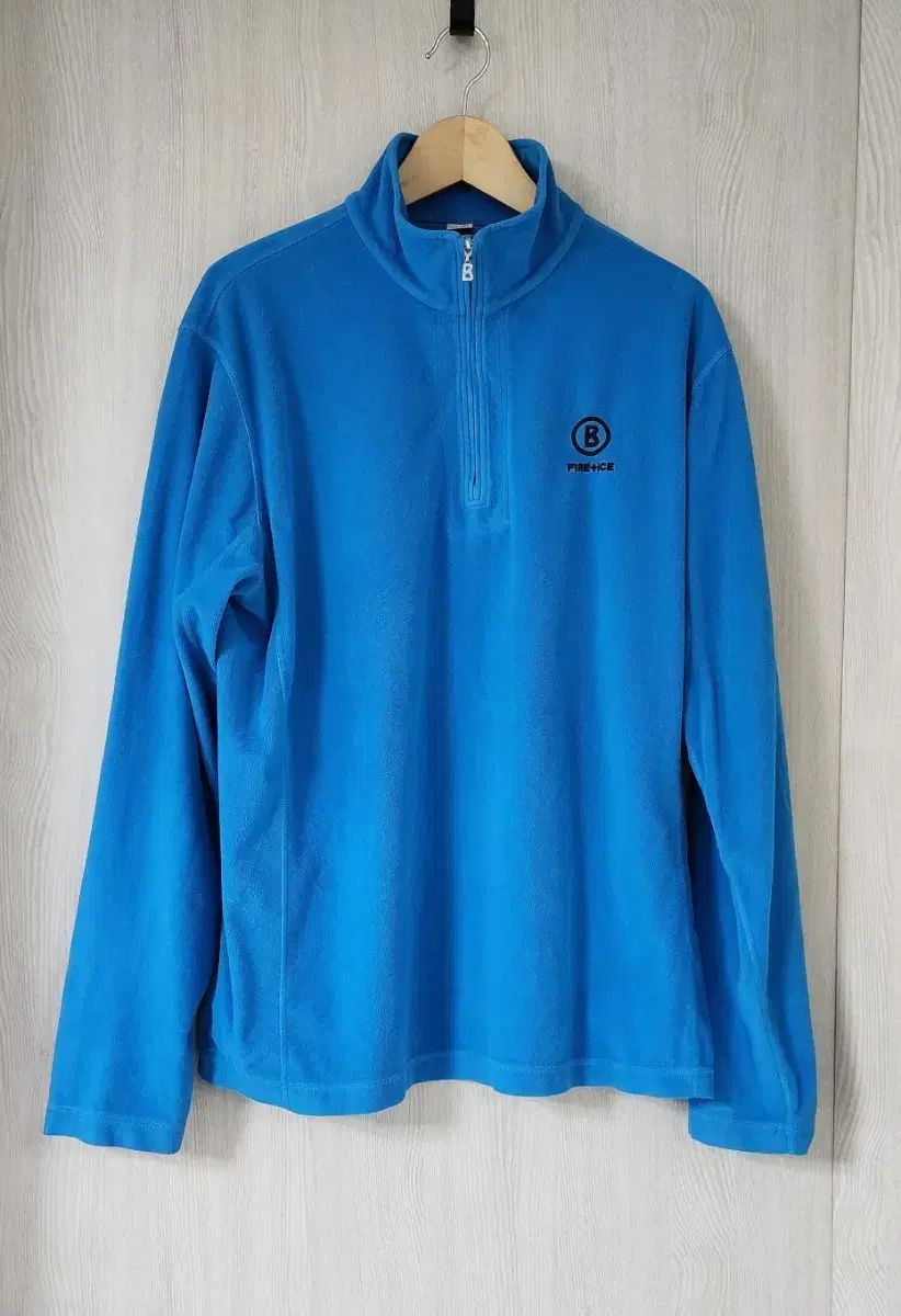 Bogner FIRE ICE ブルー ハーフジップ タートルネック フリース