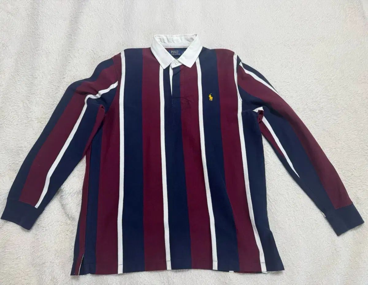 ポロラルフローレン ブリティッシュ ストライプ L ラグビー カラーTシャツ ほぼ