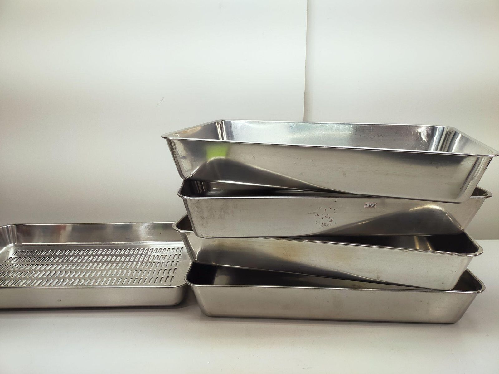 業務用5点セット UK クローバー 18 8 ステンレス 角バット 取り 深型4点 水切りバット1点