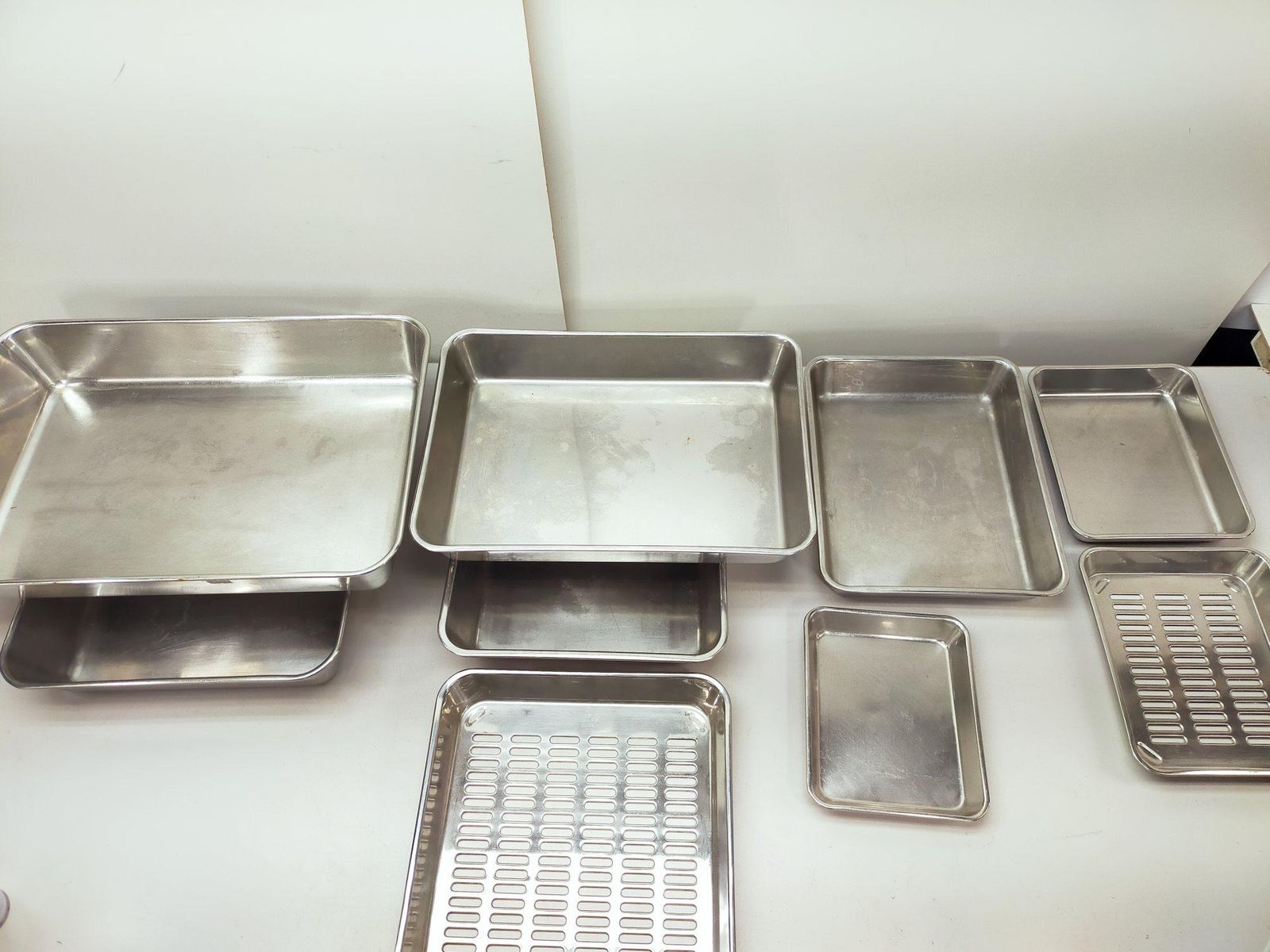 9点セット UK クローバー 18 8 ステンレス 角バット キャビネット 取