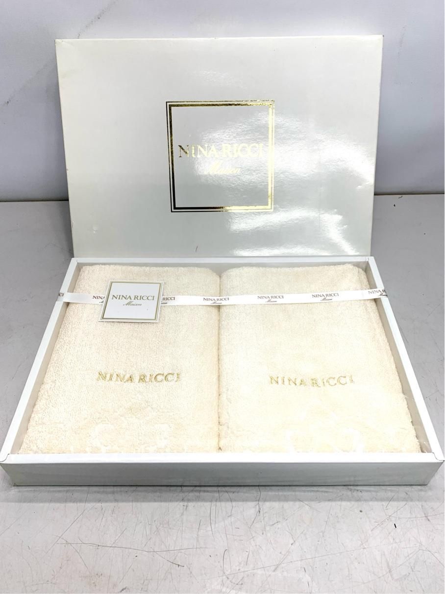 ニナリッチ　NINA RICCI タオルケット　2枚セット 未使用 タオルギフト ニナリッチ NINA RICCI フェイスタオルセット