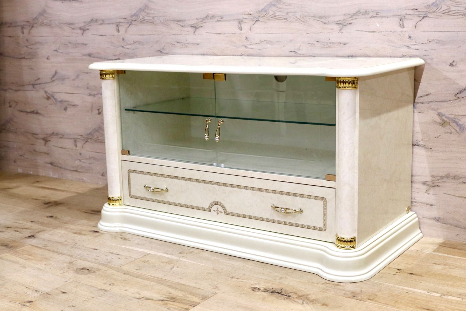 GMIS 433○Saltarelli MOBILI サルタレッリモビリ テレビボード TVボード AVボード ローボード リビング収納 ホワイト イタリア 約24万