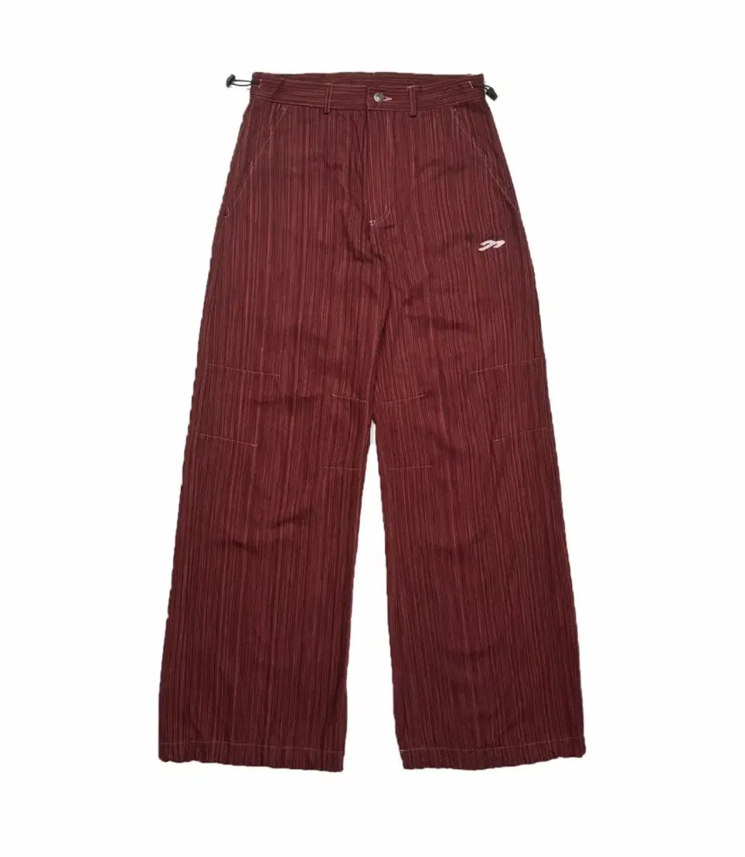 タンサンマ 麻 スタッズパンツ バーガンディ