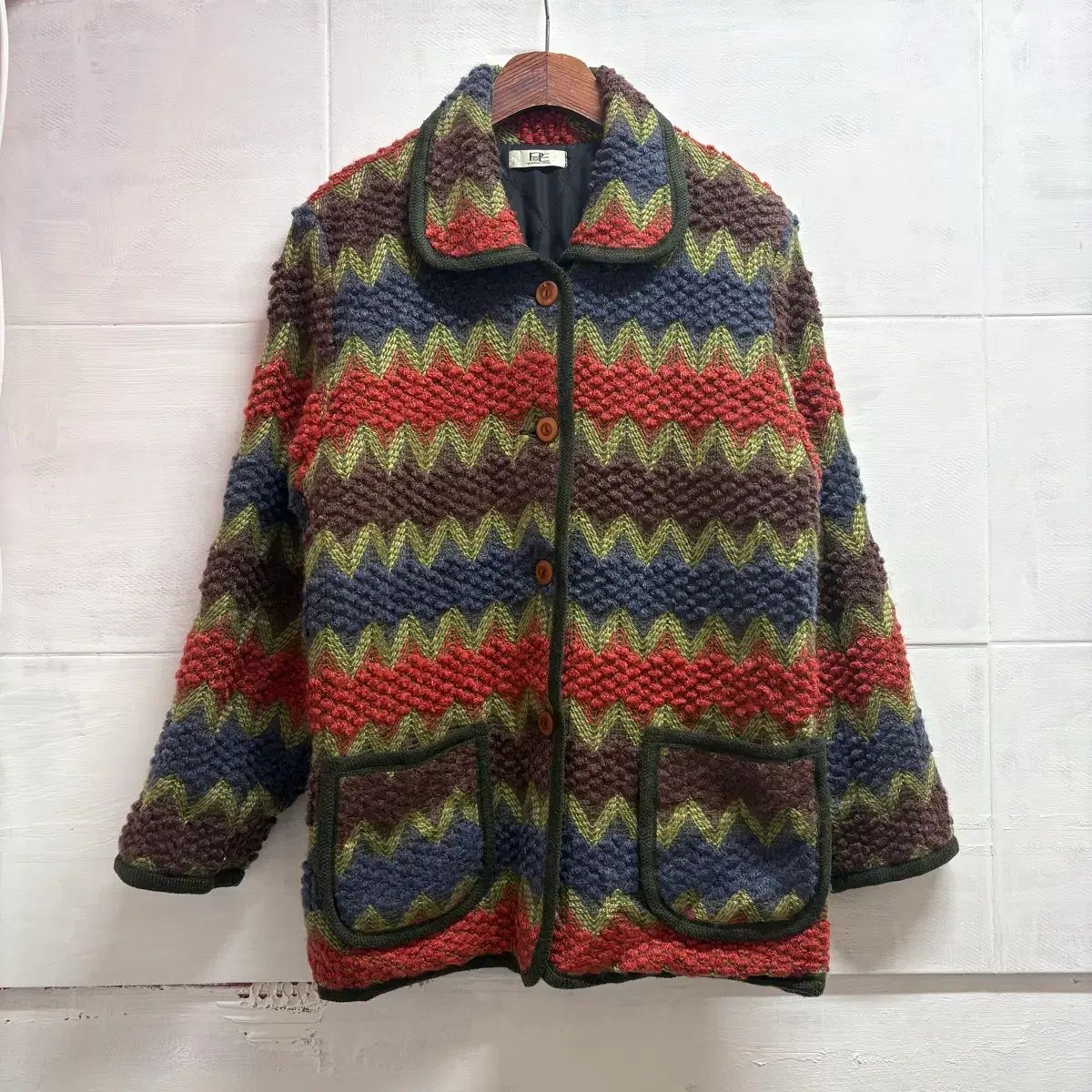 ブークレ ボア フリース パータン キルティング ジャケット JPN