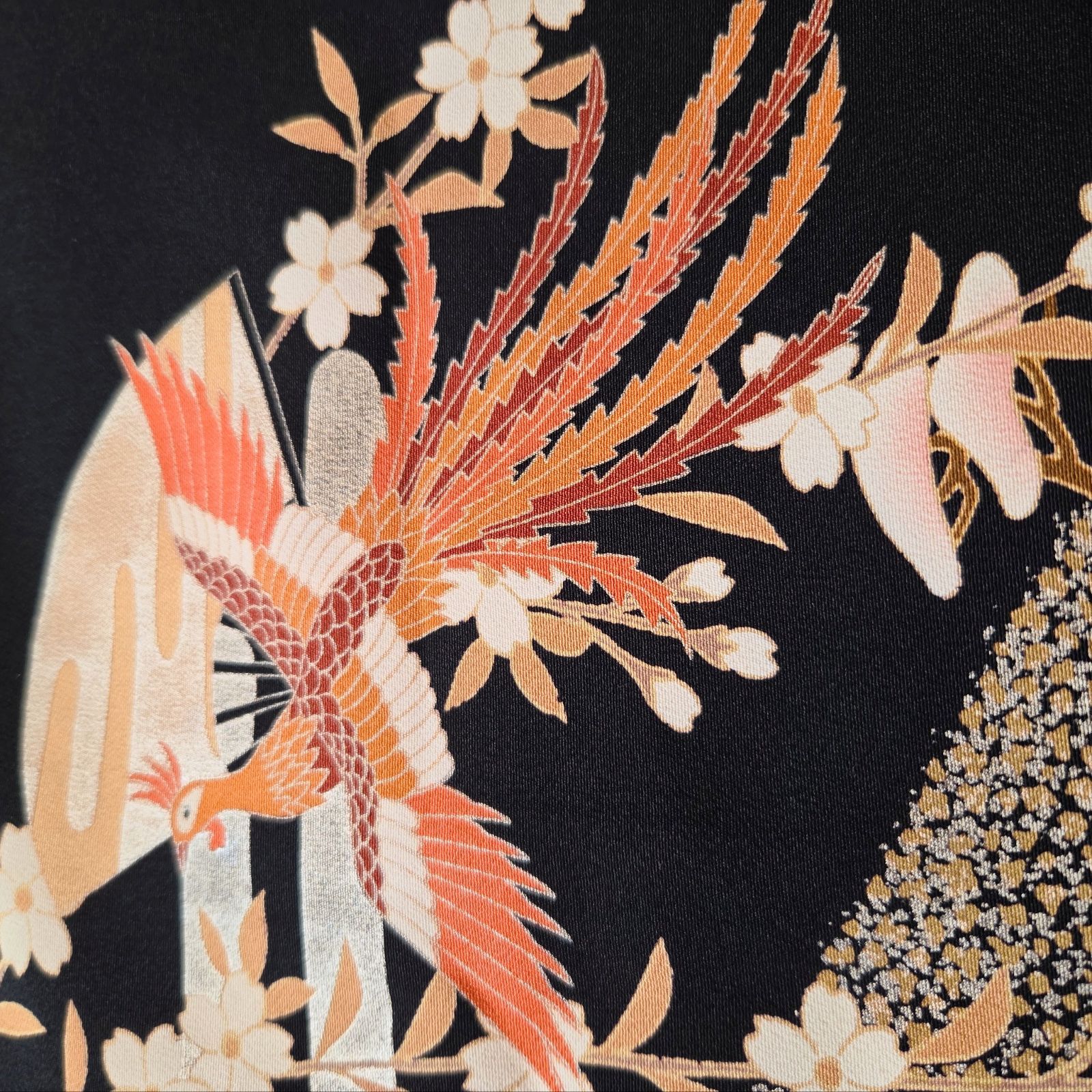 ❦Kaena❦ 着物リメイク ワンピース ロング マキシ ドレス Aライン 黒