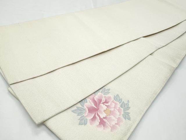 平和屋着物◎太鼓柄袋帯 綴れ 牡丹 金銀糸 正絹 逸品 未使用