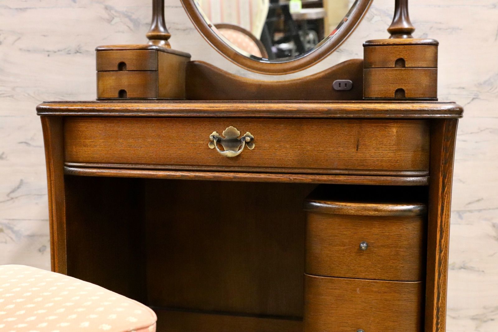 GMIS410○松永公房 カンティーニュ アルバ ドレッサー 鏡台 化粧台 3点