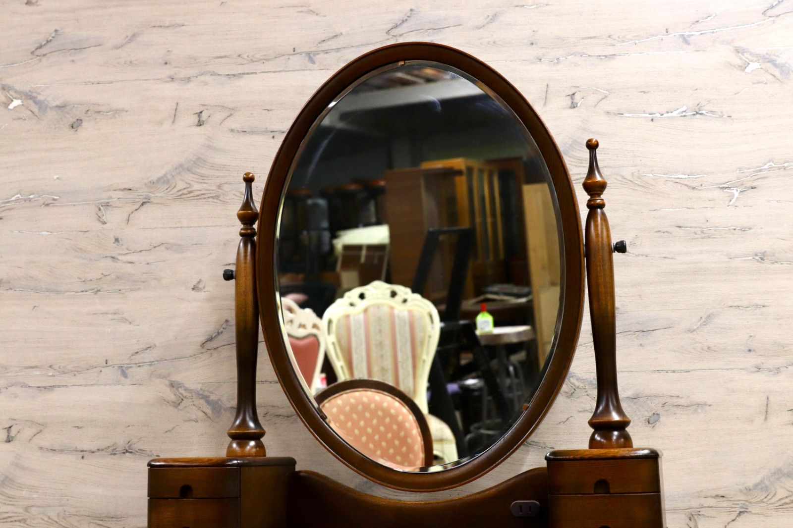 GMIS410○松永公房 カンティーニュ アルバ ドレッサー 鏡台 化粧台 3点