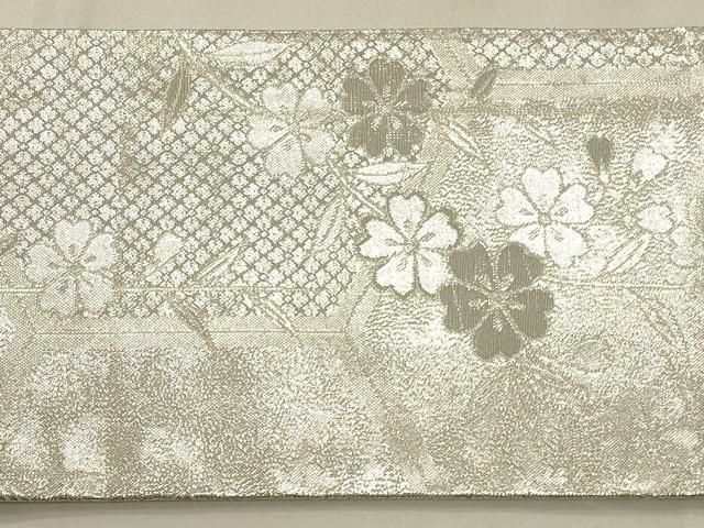 平和屋着物◎つけ帯 亀甲花文 銀糸 正絹 逸品 CABA3867qv - メルカリ