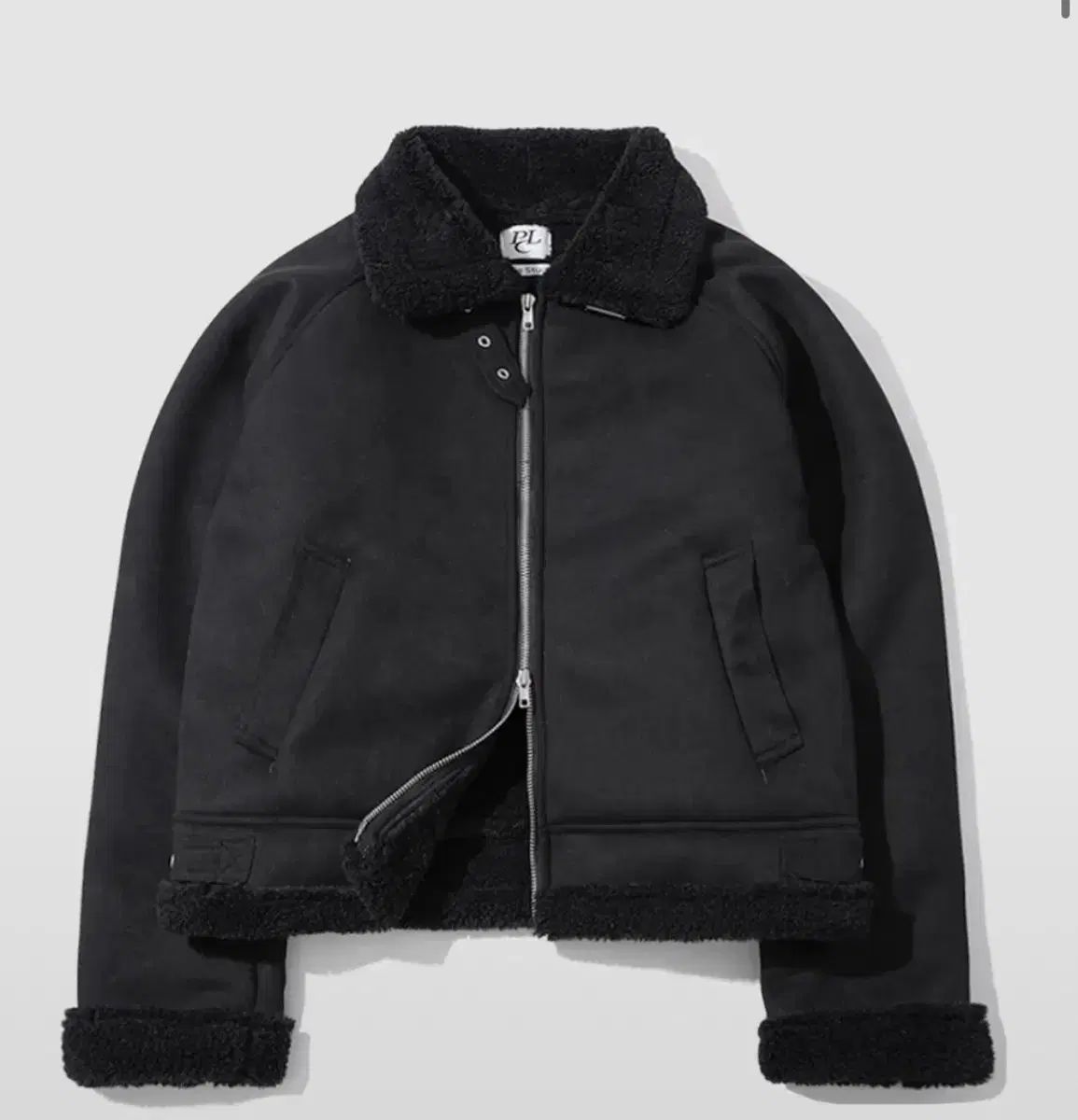 Plc ブラック ムートン ジャケット