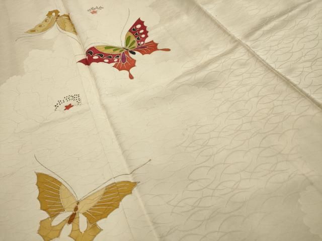 平和屋着物□訪問着 舞蝶文 金彩 正絹 逸品 AABD5571sx - メルカリ