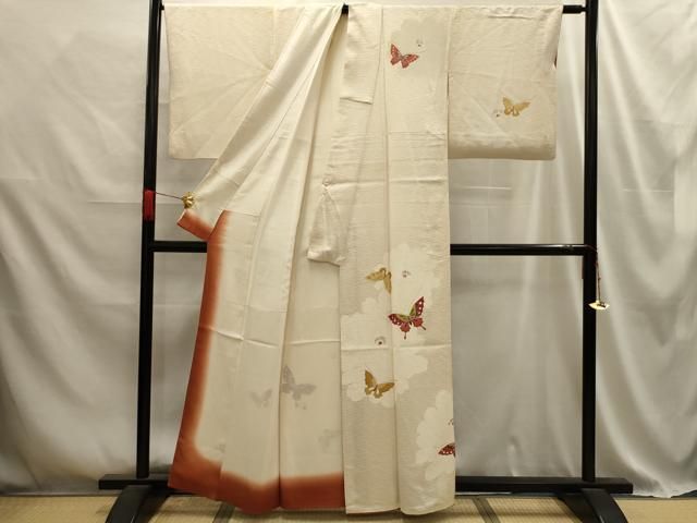 平和屋着物●訪問着　舞蝶文　金彩　正絹　逸品　CABA6069vf 平和屋着物□訪問着 舞蝶文 金彩 正絹 逸品 AABD5571sx - メルカリ