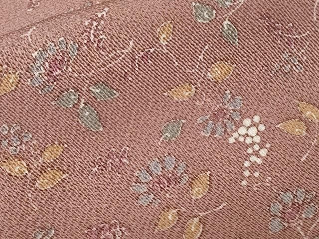 平和屋着物□上質な小紋 枝花文 南天 鬼しぼ縮緬 正絹 逸品 CAAZ5748ev