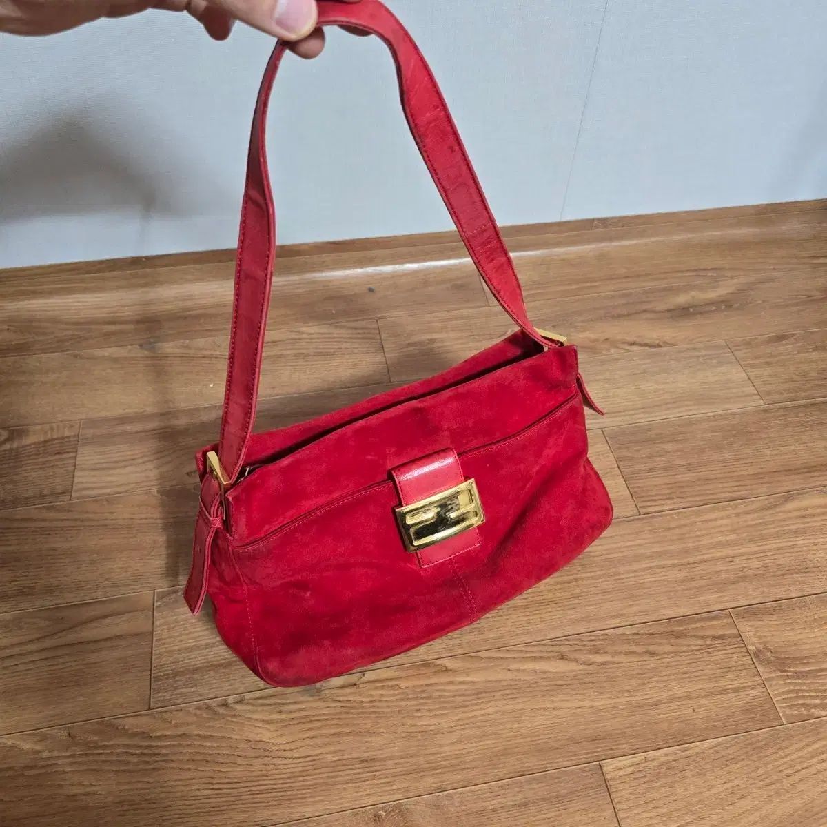 FENDI フェンディ バゲットバッグ スウェード ショルダーバッグ