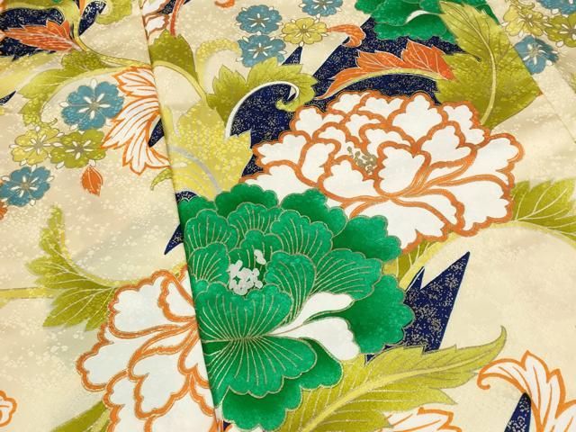 平和屋着物□豪華振袖 草花文 金彩 正絹 逸品 AABE4485st - メルカリ