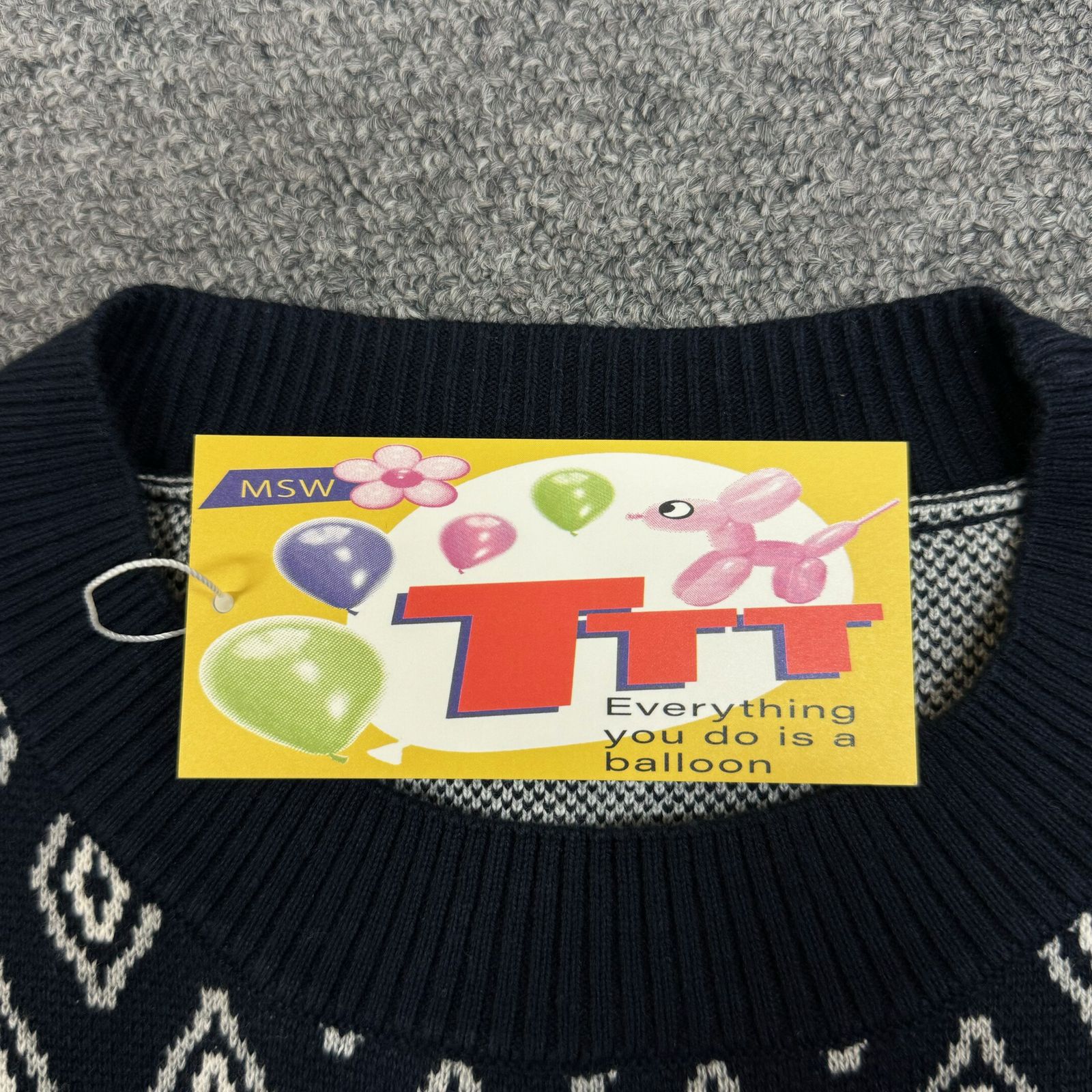 参考上代19800円 未使用 TTT_MSW 23SS Diamond knit polo vest 