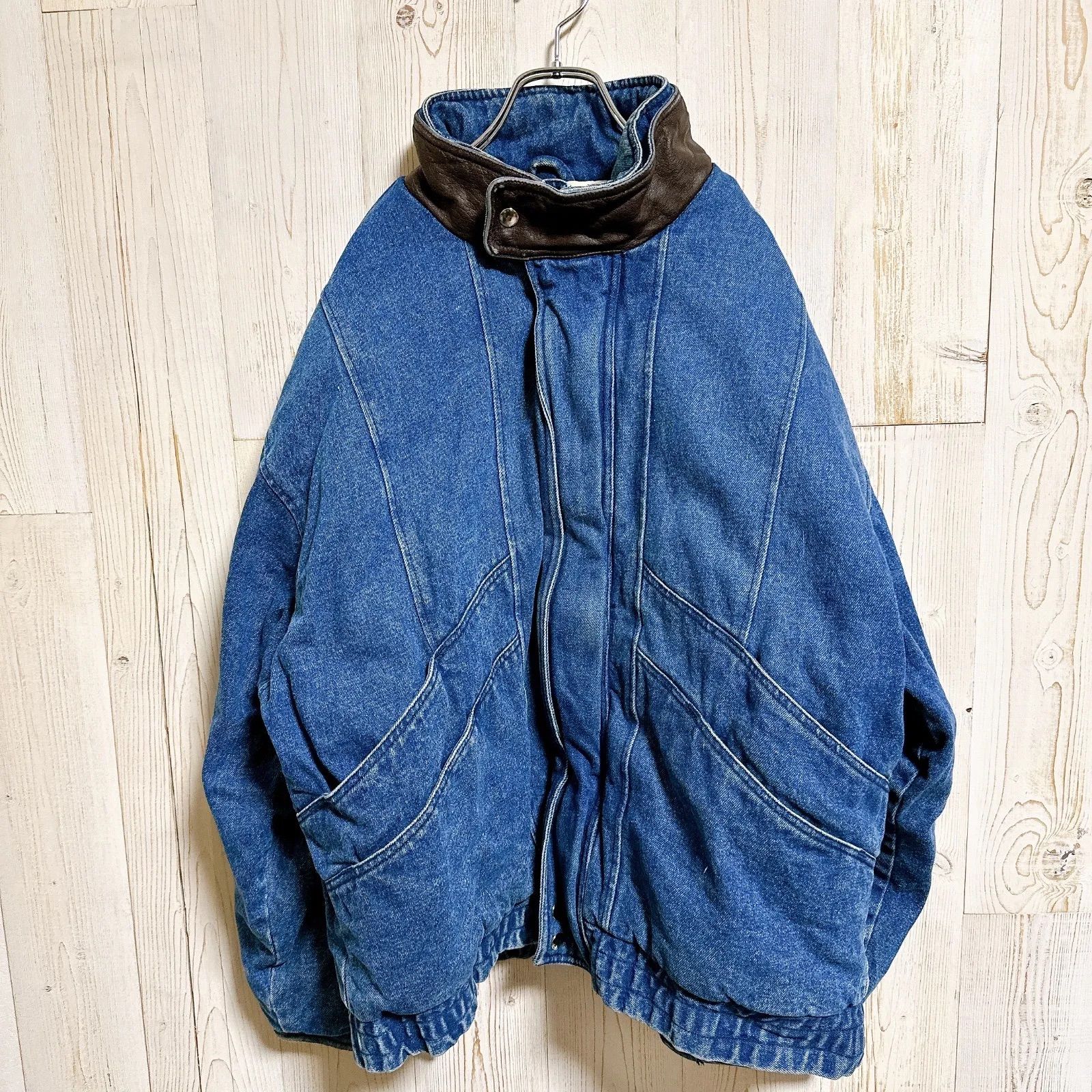 90's オシュコシュ デザインヘビーデニムブルゾン OSHKOSH 90's 【OSHKOSHオシュコシュ】 デニム中綿ジャケット Lサイズ - メルカリ