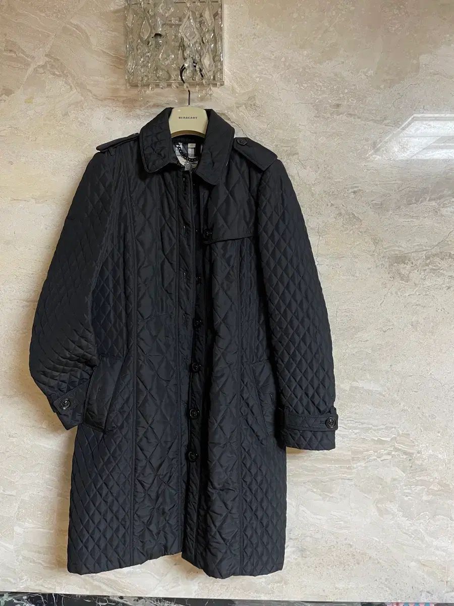 バーバリー キルティング コート ブラック UK 10 ITA 42