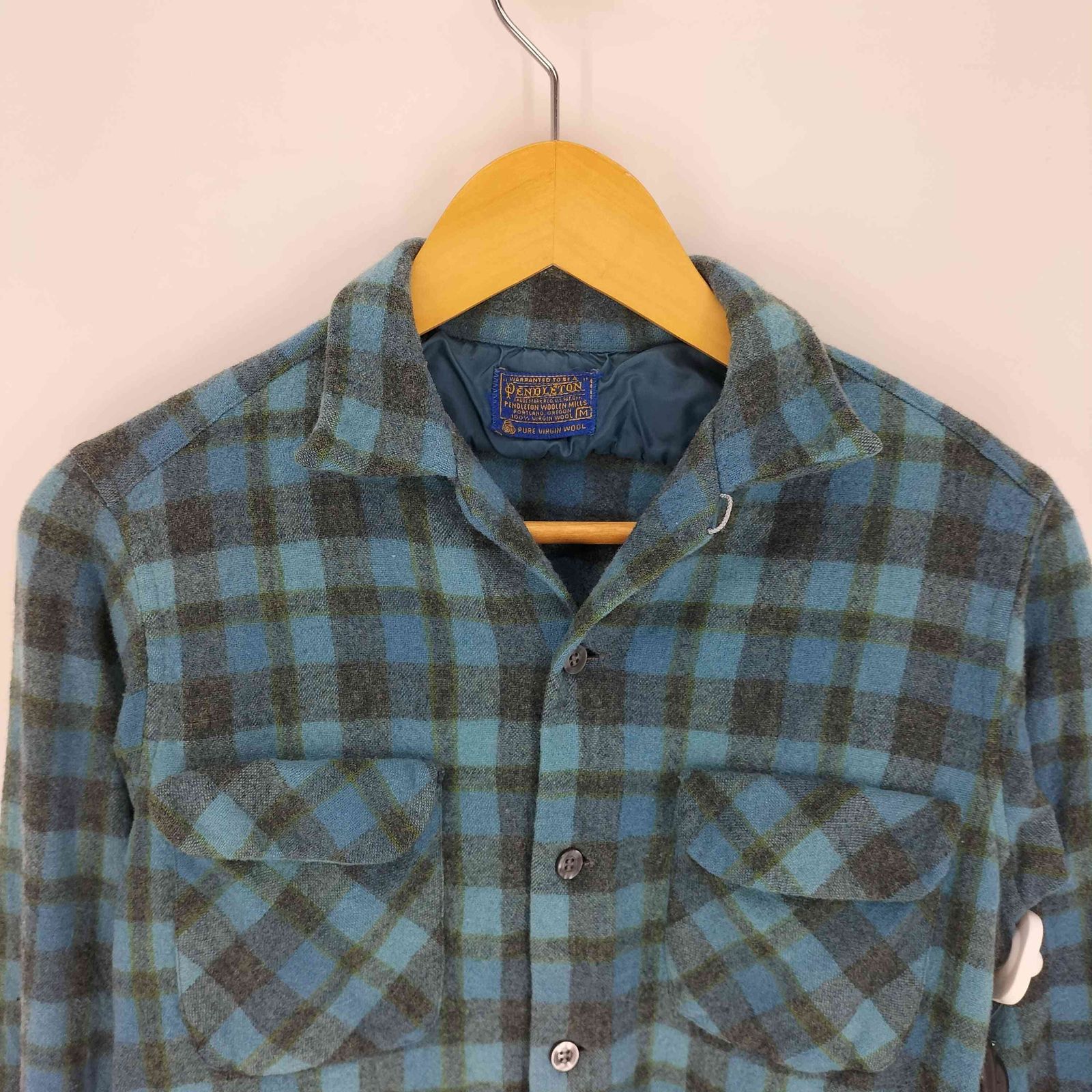 60s ペンドルトンウールネルシャツ Pendleton ペンドルトン ウールネルシャツ Mサイズ 60s - メルカリ