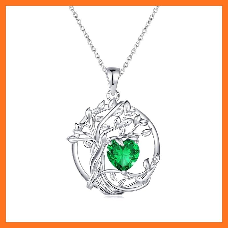 新品】 [AGVANA] ネックレス レディース エメラルド 5月 誕生石 生命の