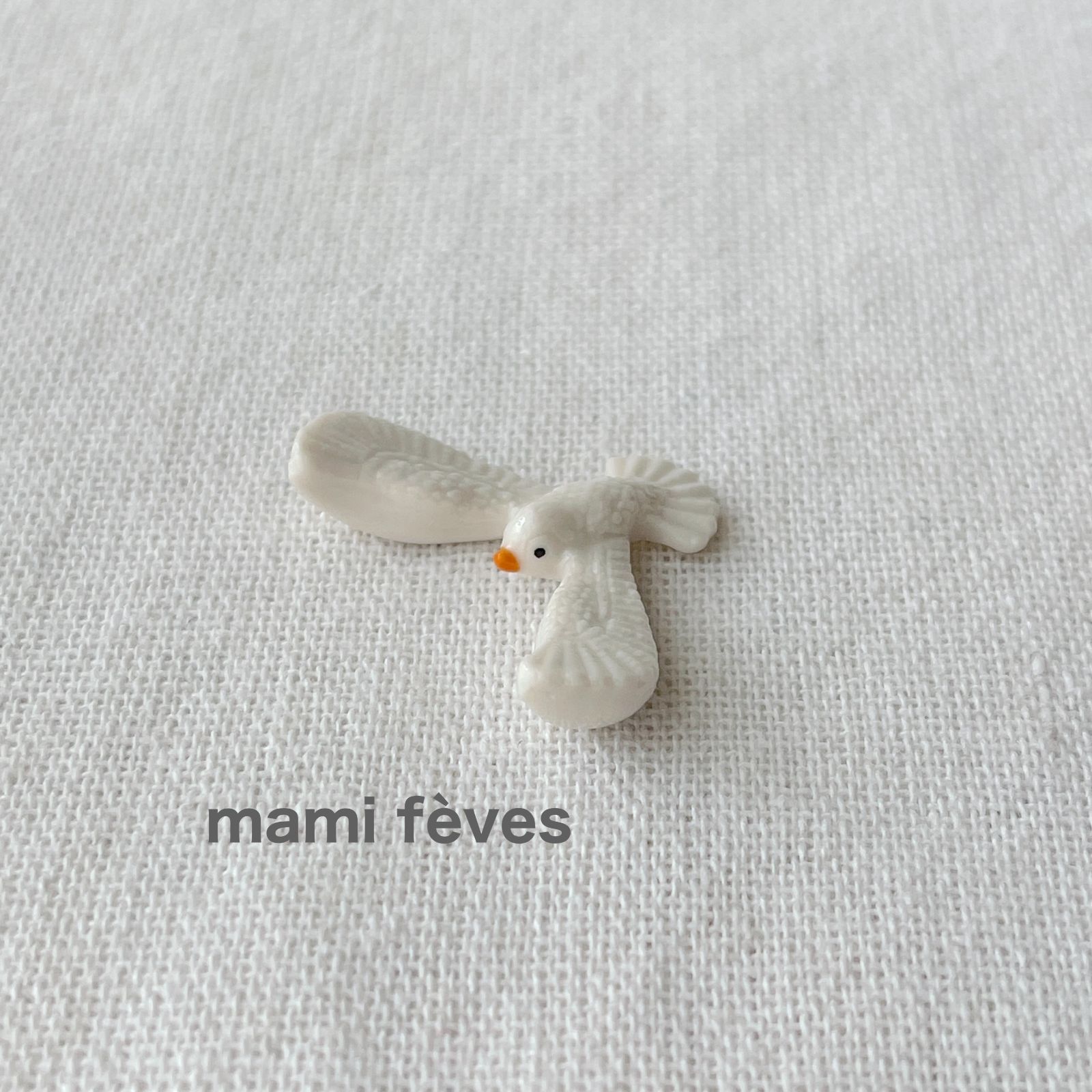 フェーヴ 白い鳥 魔法の鳥 フランス フェーブ ミニチュア陶器 - メルカリ