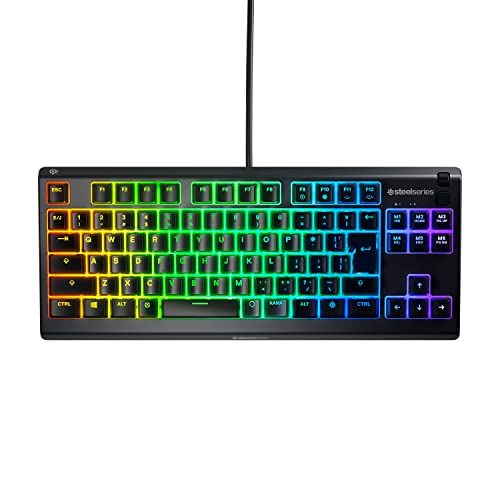 SteelSeries ゲーミングキーボード テンキーレス 有線 Apex 3 TKL 日本語配列 静音スイッチ IP 32防滴 24キー同時押し対応 ブラック m