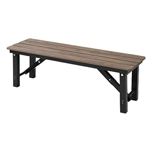 ガーデンマスター Gardenmaster 折りたたみ縁台 PS縁台 幅120 奥行36 高さ40 cm ポリスチレン ガーデンベンチ ガーデンチェア ベランダ バルコニー 軽量 踏み台 玄関台 お庭 ダークブラウン OLEP 120 m