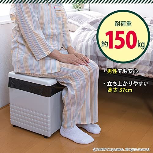  サンコー 非常用 災害用 簡易トイレ 旅行 キャンプ 備蓄 携帯 防災 日本製 洗える 本体 排泄処理袋 凝固剤 10回分付 耐荷重150 kg グレー R 56 m その他 トイレ用品