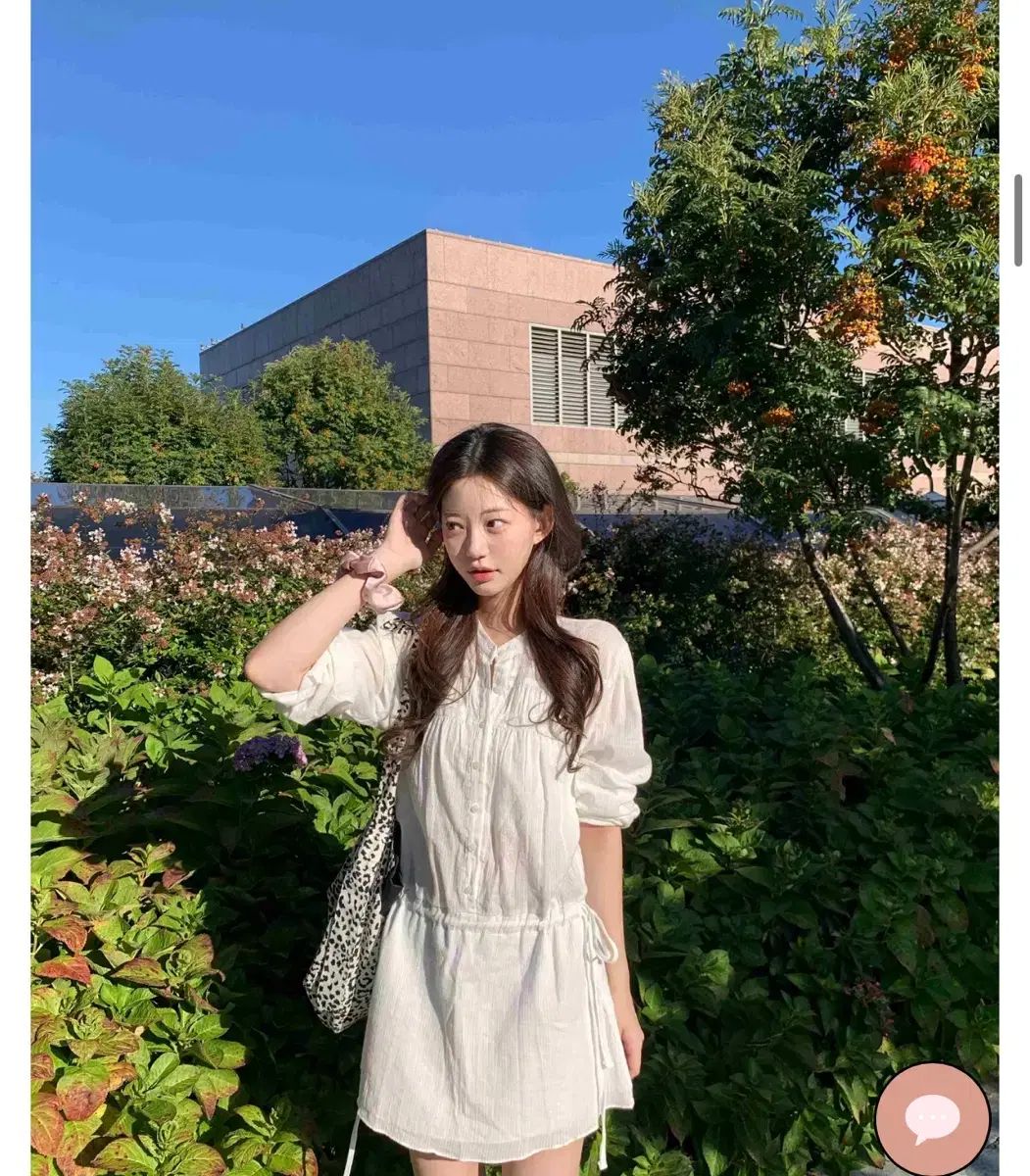 ジェニオ ピュア ヘンリー シャツ ワンピース 白