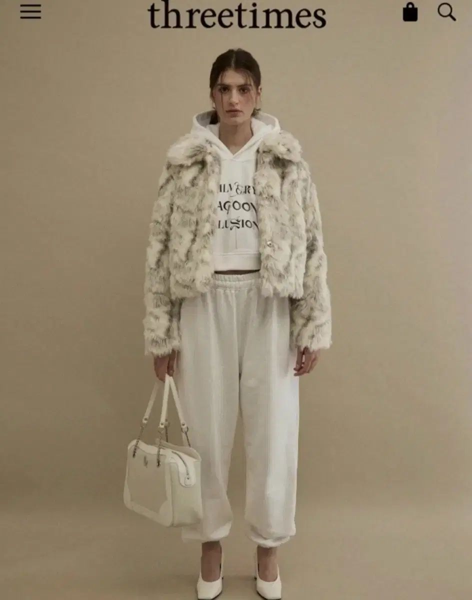 スリータイムズ メレンゲ ファー ジャケット