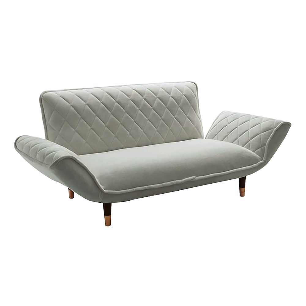 大人かわいい ダイヤモンドキルトカウチソファー 2人掛け Chammy チャミー SH 07 OKDK 2 P GYBK グレーブラック