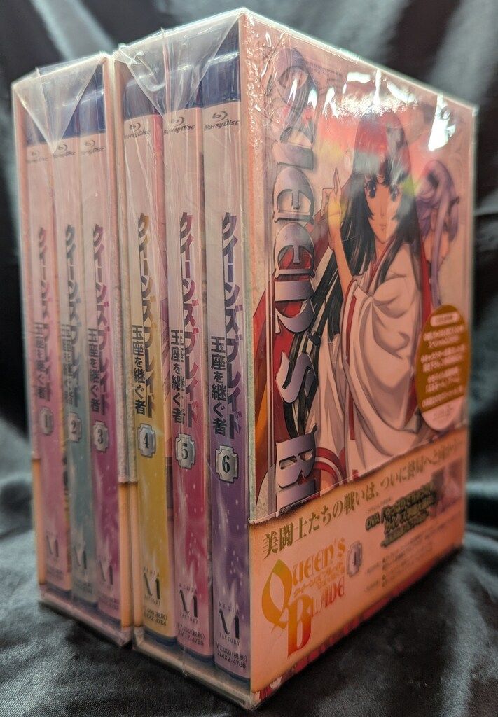 アニメBlu ray ディスク 初回 クイーンズブレイド 玉座を継ぐ者全6巻 セット