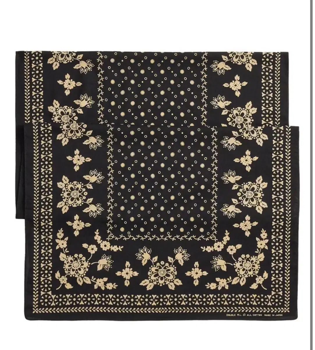 RRL ダブルアールエル　花柄バンダナ ブラック　コットン100% RRL - RRL（ダブルアールエル）バンダナ 花柄の通販 by けしごむくん's