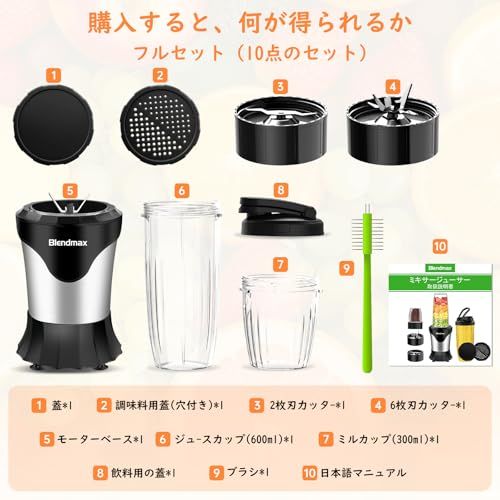 送料無料】【10点セット・氷も砕ける】ミキサー ジューサー パワフル