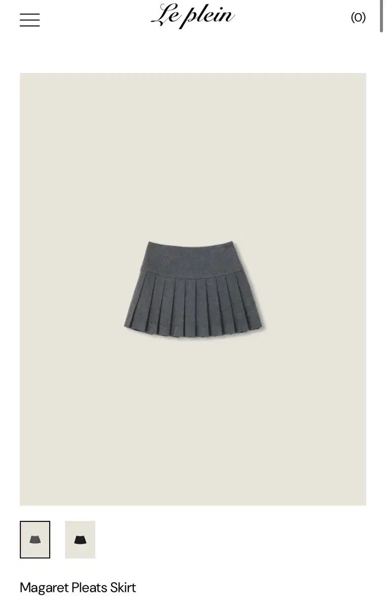Le Plein マーガレット プリーツ スカート グレー M