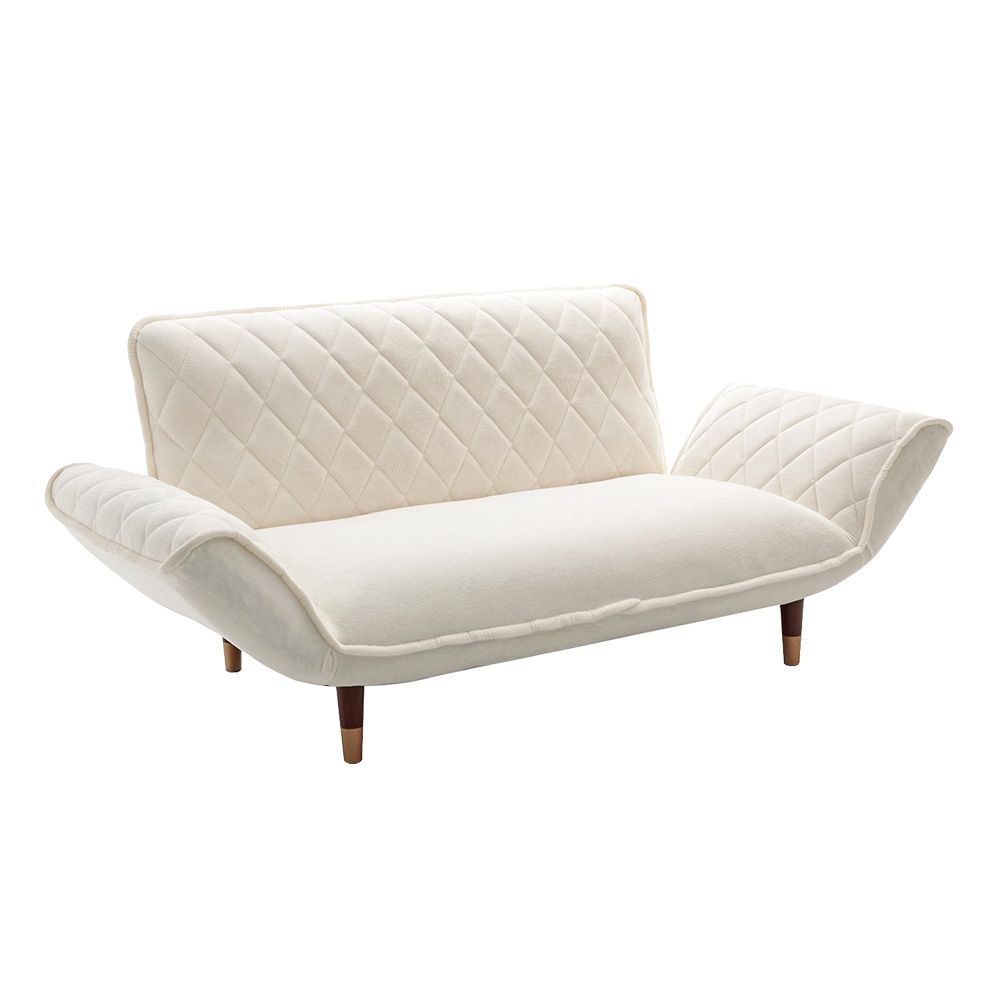 大人かわいい ダイヤモンドキルトカウチソファー 2人掛け Chammy チャミー SH 07 OKDK 2 P WHBR ホワイトブラウン