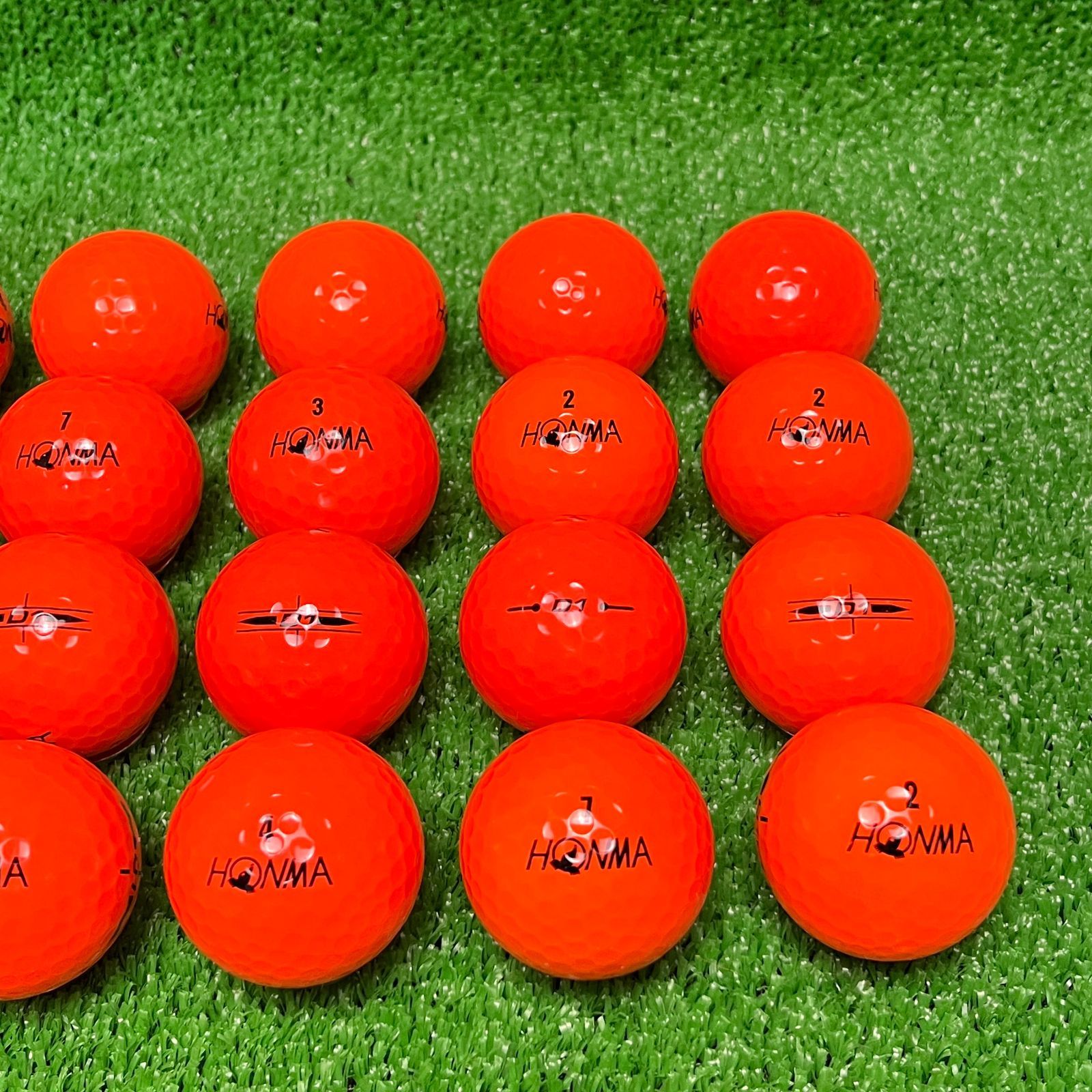 ロストボール 本間ゴルフ ホンマ D1 20球 年式混合 オレンジ Aランク