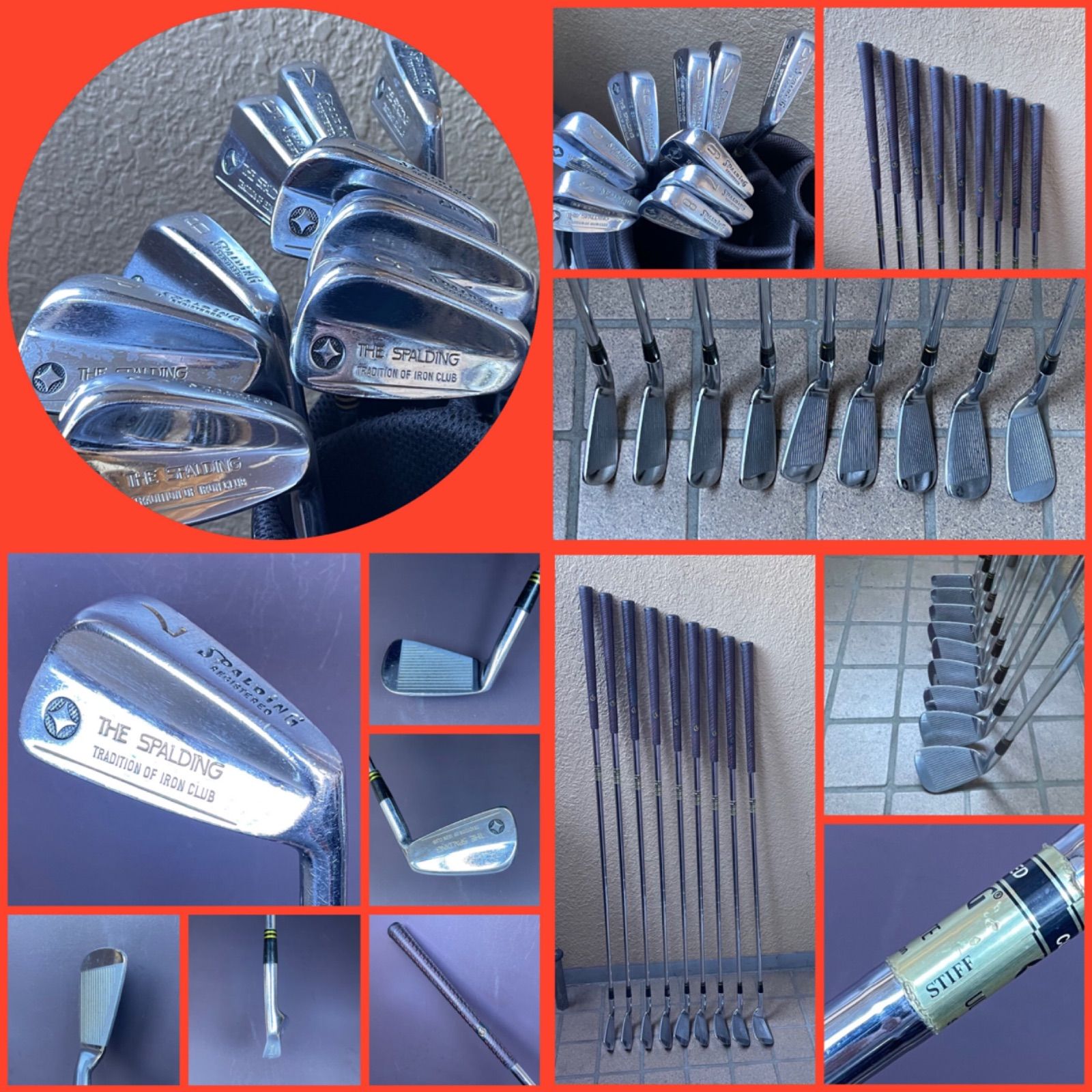 お年玉 57 0401 010 スポルディング 名器 み The Sフレックス 3 9､P､S 9本セット の名器です アイアン 3〜9 Pw Sw