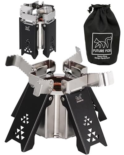 FUTUREFOX FOX BLAZE フォックスブレイズ 五徳付き アルコールバーナー アルコールストーブ アルスト 登山 収納ポーチ付き 高火力 コンパクト キャンプ 防災 アウトドア ブラック