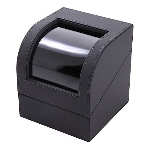 IGIMI イギミ 合皮ウォッチワインダー 1本巻き 12時センターストップ マブチモーター使用 USB対応 4モード切替 IG 20 ワインディングマシン 正規輸入品 グレー