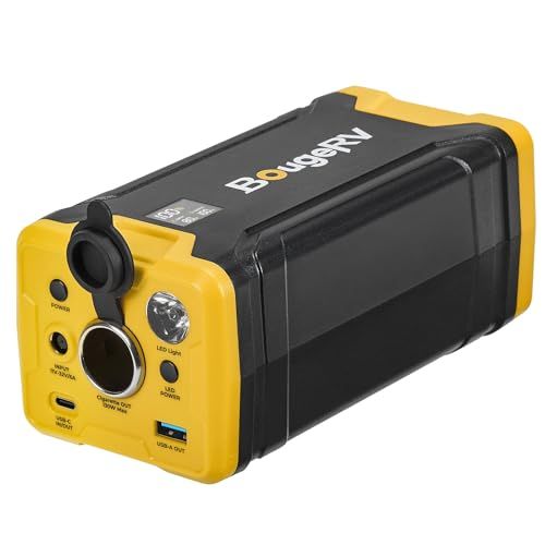 迅速に発送 BougeRV 277 Wh ポータブル冷蔵庫 バッテリー 12 V電気毛布に対応する ポータブル電源 4 Way充電方法 ACアダプター 小型 軽量 コンパクト 1.45 kg シガーソケット USB出力 Type-C出力|入力 リチウムイオン