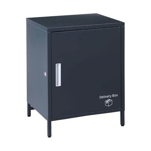 迅速に発送 ビータ Vita スチール製脚付き宅配ボックス 幅50×奥行40×高さ68.5 cm グレー 宅配ボックス スチール 脚付き床下9.5? 鍵付き 置き配 防犯